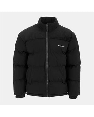 Firetrap Steppjacke Für Herren, Gesteppt, Kord - Schwarz