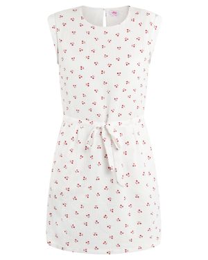 Mo My Robe Avec Imprimé Cerise Esha - Weiß