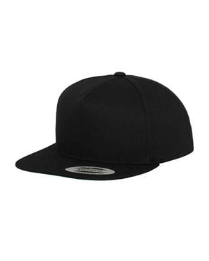 Flexfit "Classic" Snapback Mütze 5 Segmente - Schwarz