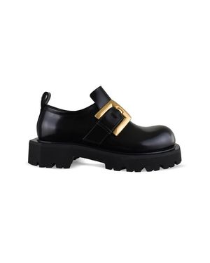 Balmain Anthem-Loafer, Glasiert - Schwarz