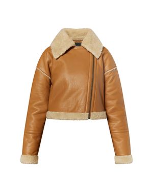 faina Lederjacke Damen Cognac - Natur