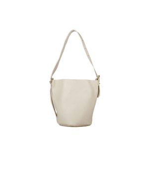 Giulia Monti Bucket Bag Hellbeige - Weiß