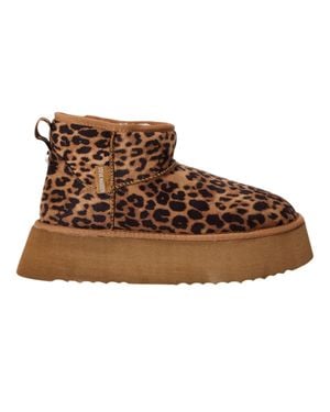 Steve Madden "Campfire" Leo-Muster Stiefeletten Für Damen /Schwarz) - Braun