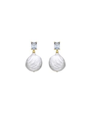 Luxenter Sterling Silber 925 Und Weiße Perlenohrringe - Mehrfarbig