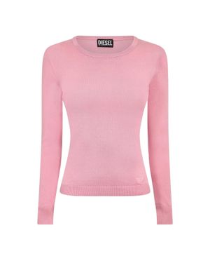 DIESEL Sweatshirt Für Damen, Gerippt, Feinstrick - Pink