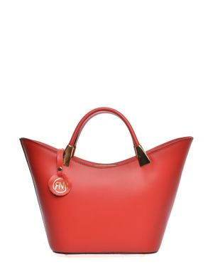Roberta M Rindsledertasche - Rot