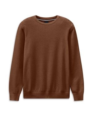 Bugatti Herren Pullover Rundhals Mit Einer Struktur - Braun