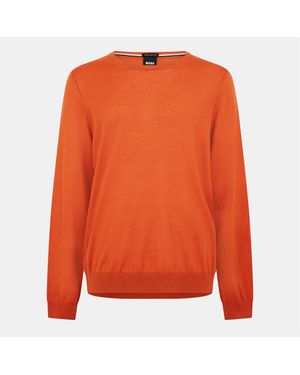 BOSS "Leno-P" Pullover Für Herren (Dunkel- - Orange