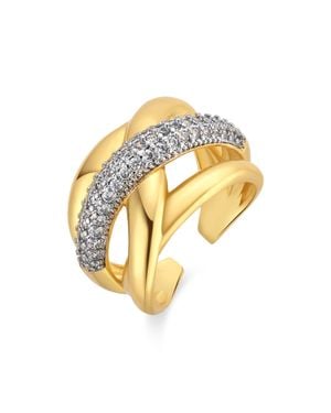 Luxenter Brilliant Metal And Zirconia Alloy Ring Mit 18-Karat-Gelbgold - Mettallic