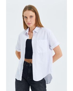 MixRay Kurzarmhemd Mit Taschen - Weiß