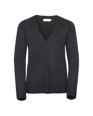 Russell Russell Collection Damen Strickjacke Mit V-Ausschnitt (Anthrazit Meliert) - Schwarz