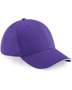 BEECHFIELD® Athleisure Baseball Kappe Baumwolle (Violett/Weiß) - Lila
