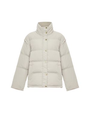myMo Jacke Damen Grau-Blau - Weiß