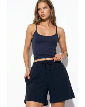 Busem Sweat-Shorts Mit Kordelzug - Blau