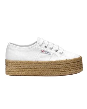 Superga "2790" Sneaker Für Damen, Seil, Plattform-Absatz - Weiß