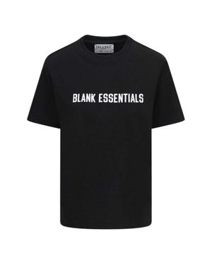 Blank Essentials T-Shirt Für Damen, Übergroßer Boyfriend - Schwarz