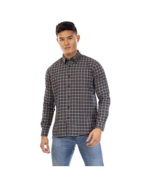 Peter Werth "Kiplin" Button-Down-Hemd Für Herren, Langärmlig (Bunt) - Grau