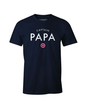 Marvel "Captain Papa" T-Shirt Für Herren - Blau