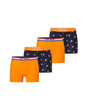 HAPPY SHORTS Herren Trunk Koningsdag Unterhose, Unterwäsche, Boxer Trunk - Orange