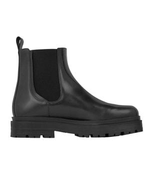 Represent Stiefeletten Für Herren, Leder, Plattform-Absatz (Schwarzgrau)