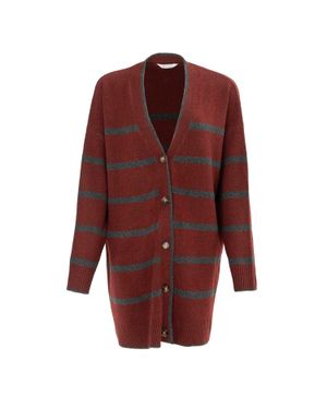 Miso Strickjacke Für Damen, Polyester-Gemisch - Rot