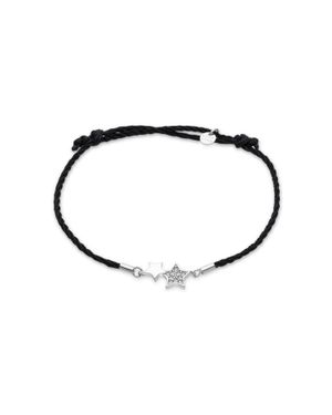 Luxenter 925 Sterling Und Rhodium Plattiert Brillant Zirkonia Armband - Schwarz