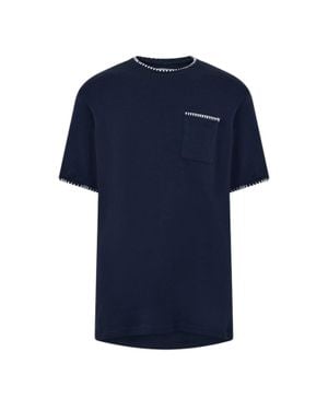 Threadbare "Perth" T-Shirt Für Herren, Jerseyware /Ecru) - Blau