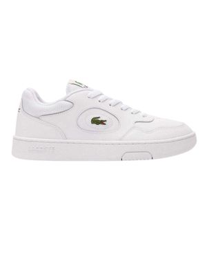 Lacoste "Lineset" Krokodil Sneaker Für Damen, Leder - Weiß