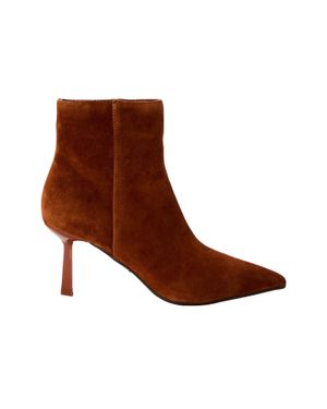 Steve Madden "Sabine" Stiefeletten Für Damen, Wildleder, Kitten Heel (Cognacfarbe) - Braun