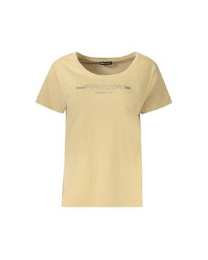 Freddy Baumwoll Damen T-Shirt - Gelb