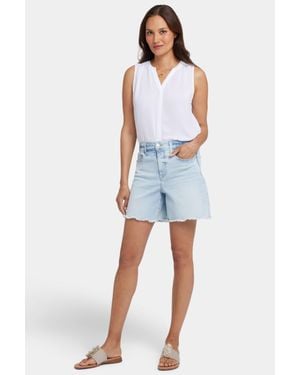 NYDJ Berkyn Lockere Denim-Shorts Mit Super Hochbund - Blau