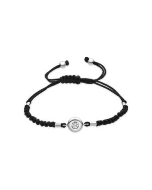 Luxenter 925 Sterlingsilber Und Brilliant Zirconia-Armband Mit Rhodium-Finish – Knopf - Schwarz