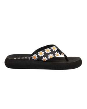 Rocket Dog "Adios" Gänseblümchen Flipflops Für Damen - Schwarz