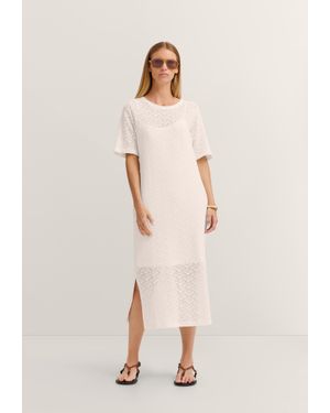 Bugatti Damen Sommerkleid Mit Struktur Aus Baumwollmix - Natur
