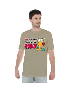 Garfield "No Problem" T-Shirt Für Herren (Safari) - Grau