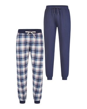 Phil & Co. Berlin Pyjamahose Cozy Classics 2-Pack - Blau