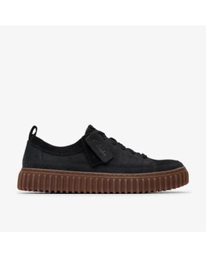 Clarks Torhill Lace Nubuck Schuhe - Schwarz