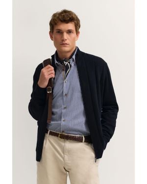 Bugatti Herren Strickjacke Mit Streifen - Blau