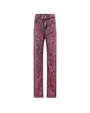 Criminal Damage "Sos" Jeans Für Herren (Burgunderrot)