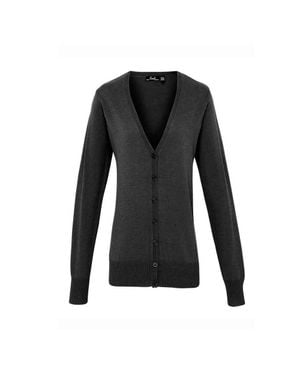 PREMIER Strickjacke Knopfleiste Für Damen - Schwarz