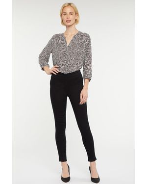 NYDJ Pull-On Skinny Knöchellange Schwarze Spanspring Jeans