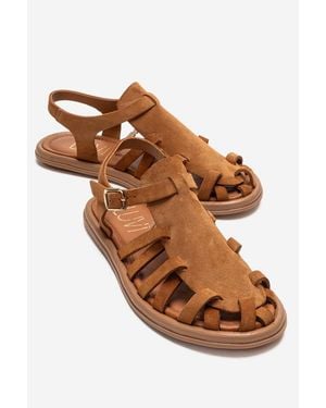 Forever & Always Shoes Alone Leder Gladiator Sandale - Braun