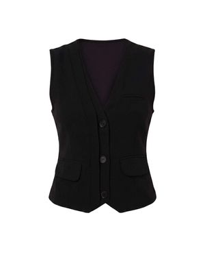 Trendyol Mi̇Lla Damen Colorblock Ärmellos Regular Fit Westen - Schwarz