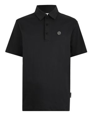 Philipp Plein Classic Polo Shirt Hexagon - Schwarz