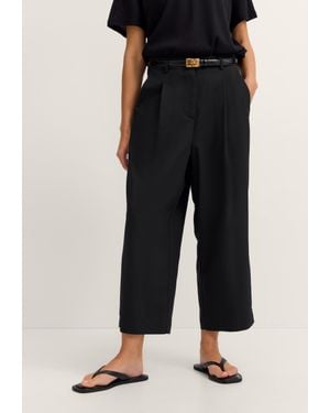 Bugatti Damen Freizeithose Modern Fit Mit Bundfalte - Schwarz