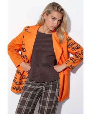 Msn-Collection Oversized Crepe Blazerjacke - Orange
