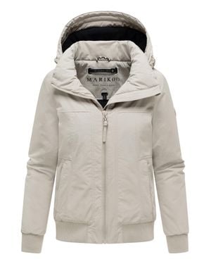 Marikoo Damen Winterjacke Mooni Mit Fleecefutter - Grau