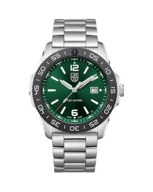 Luminox Graue Edelstahl Sportuhr - Grün