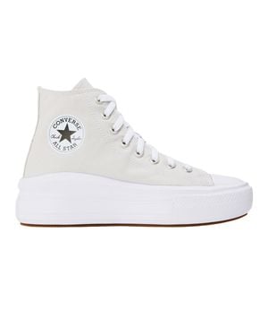 Converse "Chuck Taylor" High Top Turnschuhe Für Damen, Canvas, Plattform-Absatz - Weiß