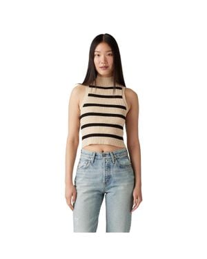 Levi's "Tulip" Kurzes Top Für Damen, Hoch Geschnitten, Ärmellos - Blau